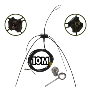 Виносна антена BNC павук дводіапазонна VHF/UHF для рацій Motorola, 10м кабель, перехідник під DP4