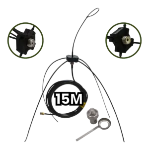 Антена павук SO239 дводіапазонна VHF/UHF для рацій Motorola, 15м кабель, перехідник під DP4