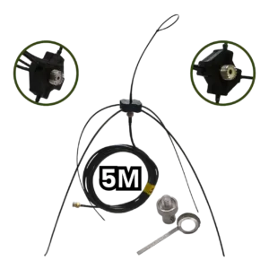Антена павук SO239 дводіапазонна VHF/UHF для рацій Motorola, 5м кабель, перехідник під DP4